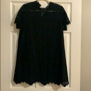 Entro Black Lace Midi Dress